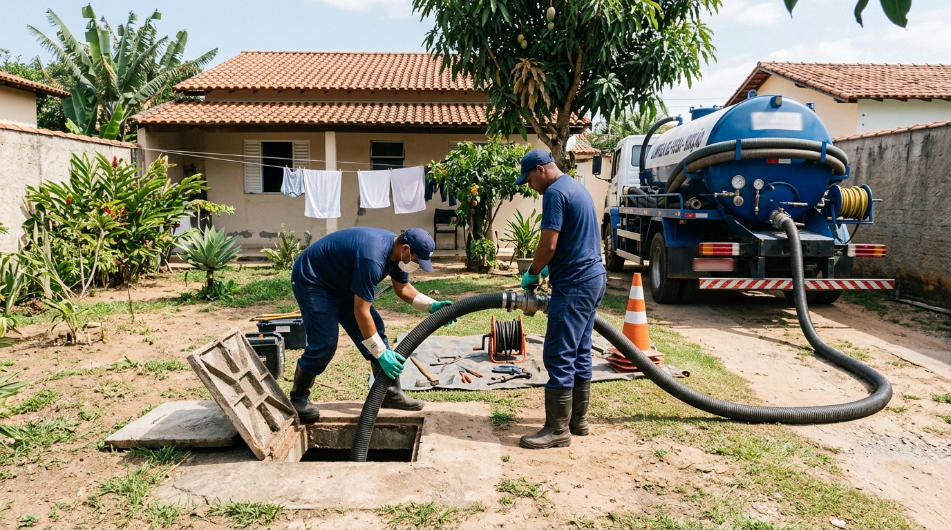 Esgotamento de fossa séptica em Ipatinga‑MG