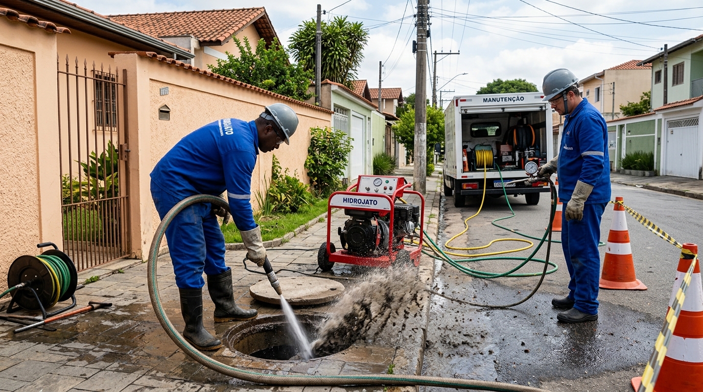 Hidrojateamento industrial em Macaé‑RJ