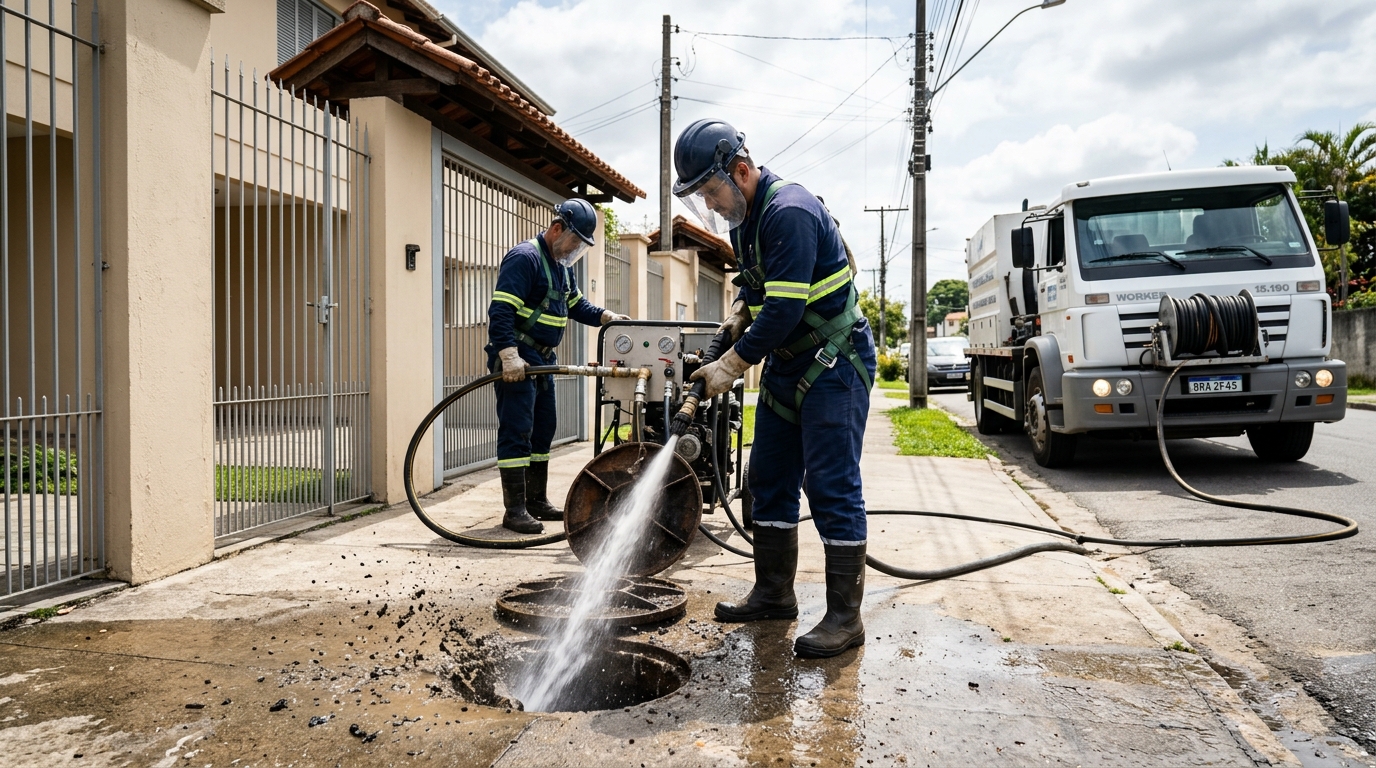 Hidrojateamento em Macaé‑RJ