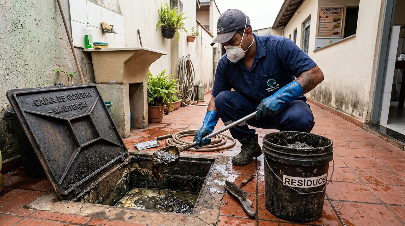 Sucção de caixa de gordura em Barueri‑SP